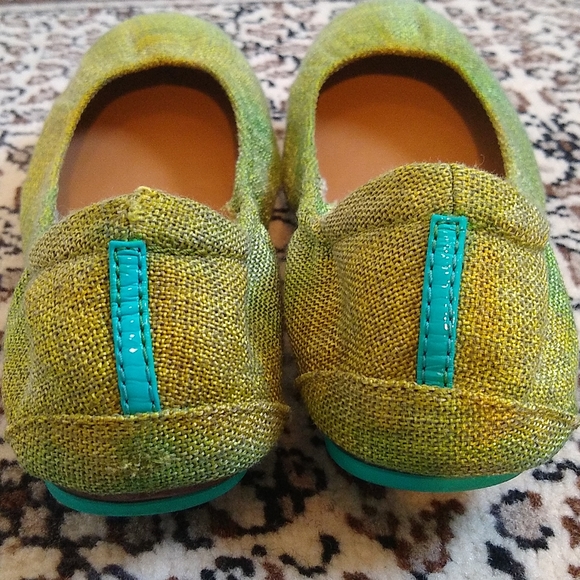 Custom green/yellow vegan Tieks, size 7 - Picture 3 of 8